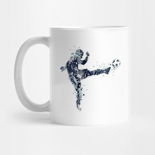 Boy Soccer Player Volley Shot Mug